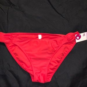 SO Fiesta Red Bikini Bottoms XL 15 17 NWT